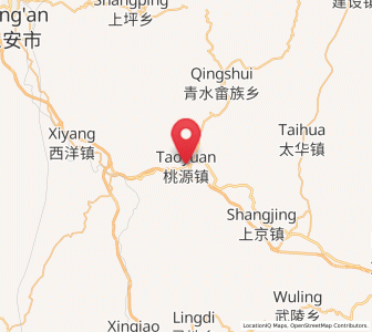 Map of Taoyuan, Fujian