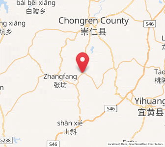 Map of Taoyuan, Jiangxi