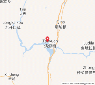Map of Taoyuan, Yunnan