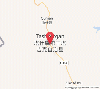 Map of Tashqorghan, Xinjiang