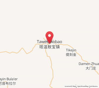 Map of Tawen Aobao, Inner Mongolia