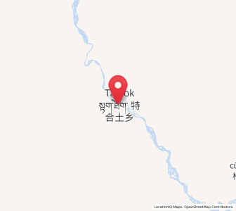 Map of Tehetu, Qinghai