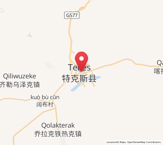 Map of Tekes, Xinjiang