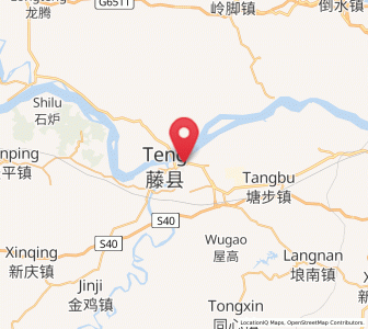 Map of Tengzhou, Guangxi