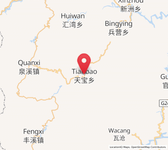 Map of Tianbao, Hubei