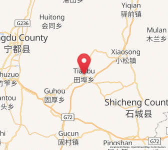 Map of Tianbu, Jiangxi