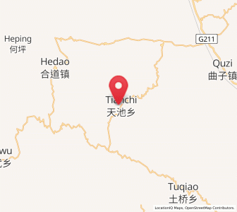 Map of Tianchi, Gansu