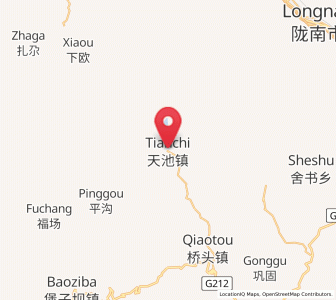 Map of Tianchi, Gansu