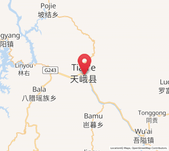 Map of Tian’e, Guangxi