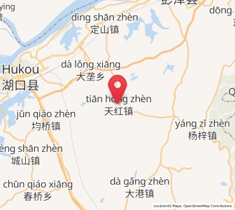 Map of Tianhong, Jiangxi