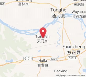Map of Tianmen, Heilongjiang