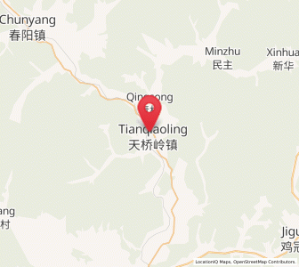 Map of Tianqiaoling, Jilin