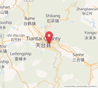 Map of Tiantai Chengguanzhen, Zhejiang