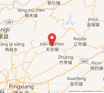 Map of Tiantai, Jiangxi