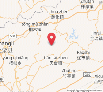 Map of Tiantaishan, Jiangxi