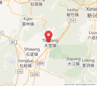 Map of Tiantang, Guangdong