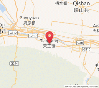 Map of Tianwang, Shaanxi