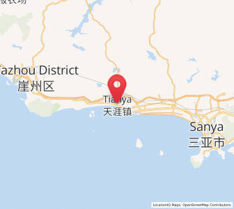 Map of Tianya, Hainan