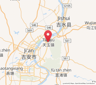 Map of Tianyu, Jiangxi