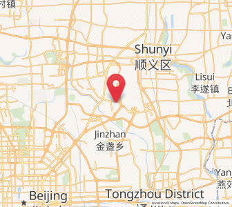 Map of Tianzhu, Beijing