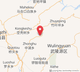 Map of Tianzishan, Hunan