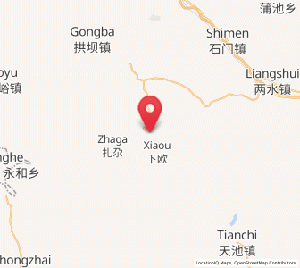 Map of Tieba, Gansu