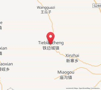 Map of Tiebiancheng, Shaanxi