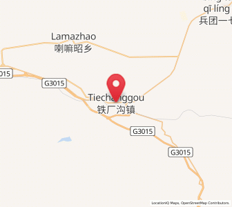 Map of Tiechanggou, Xinjiang