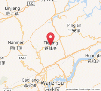 Map of Tiefeng, Chongqing