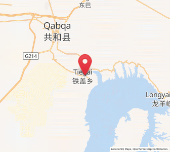 Map of Tiegai, Qinghai