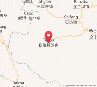 Map of Tielou, Gansu