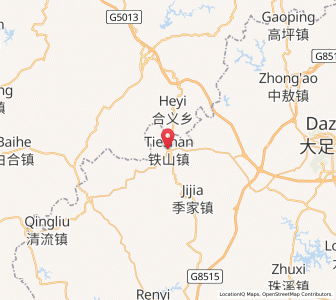 Map of Tieshan, Chongqing
