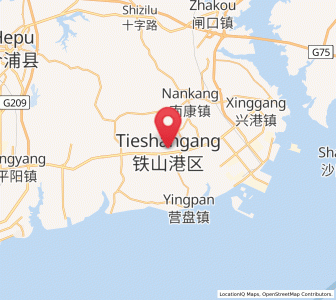 Map of Tieshangang, Guangxi