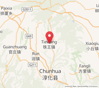 Map of Tiewang, Shaanxi