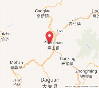 Map of Tiexianxi, Yunnan