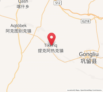 Map of Tikerik, Xinjiang