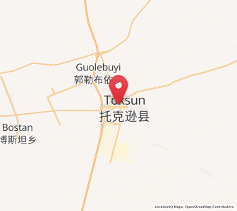 Map of Toksun, Xinjiang