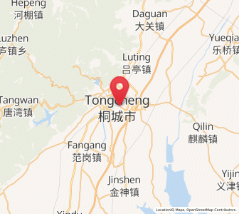 Map of Tongcheng, Anhui