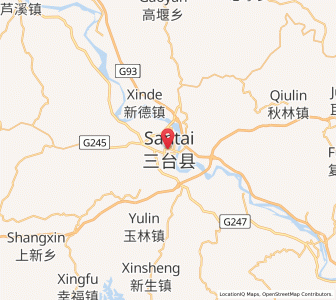 Map of Tongchuan, Sichuan