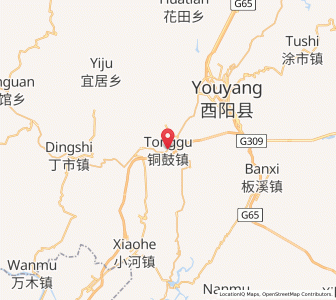 Map of Tonggu, Chongqing