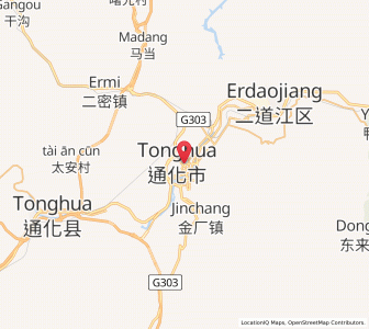 Map of Tonghua, Jilin