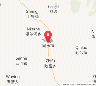 Map of Tongle, Heilongjiang