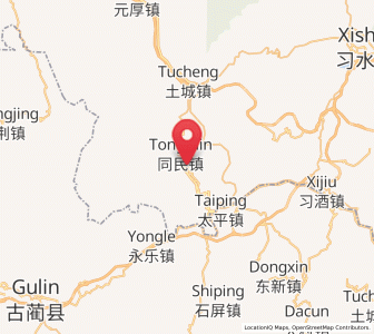 Map of Tongmin, Guizhou