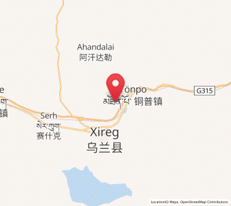 Map of Tongpu, Qinghai