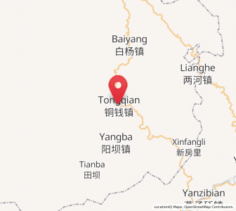 Map of Tongqian, Gansu