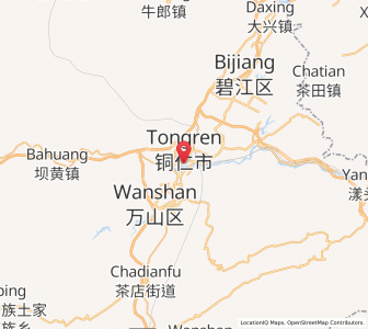 Map of Tongren, Guizhou