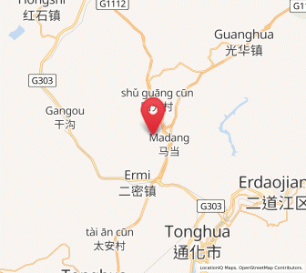Map of Tongshanjie, Jilin