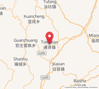 Map of Tongxian, Fujian