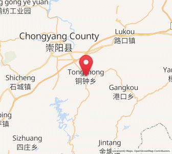 Map of Tongzhong, Hubei