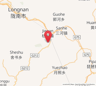 Map of Toufang, Gansu